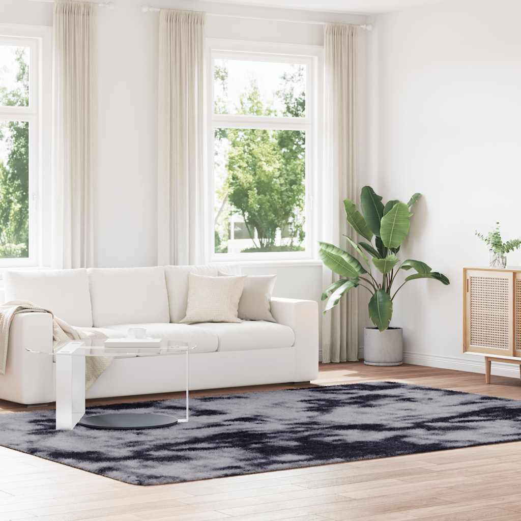 Dunkelgrauer Shaggy Teppich 240x340 cm