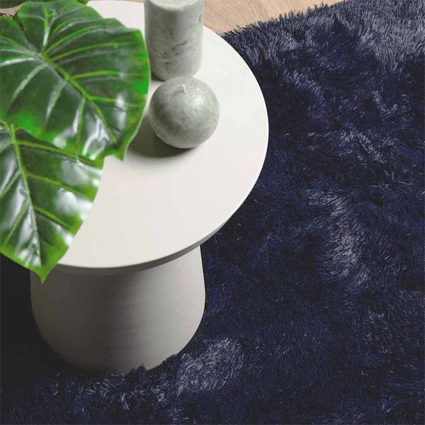 Marineblauer Shaggy Teppich 240x340 cm