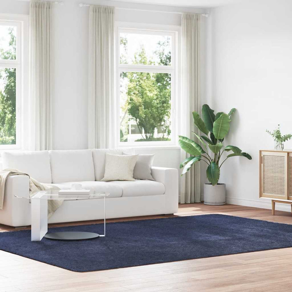 Marineblauer Shaggy Teppich 240x340 cm