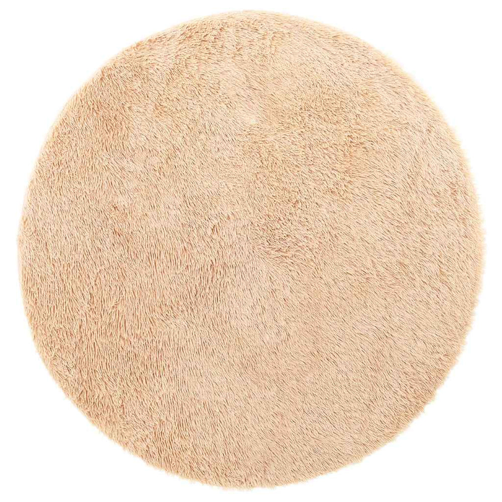 Beiger Shaggy Teppich NAVARRA, 100x100 cm