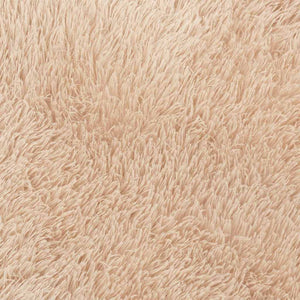 Beiger Shaggy Teppich NAVARRA, 120x120 cm