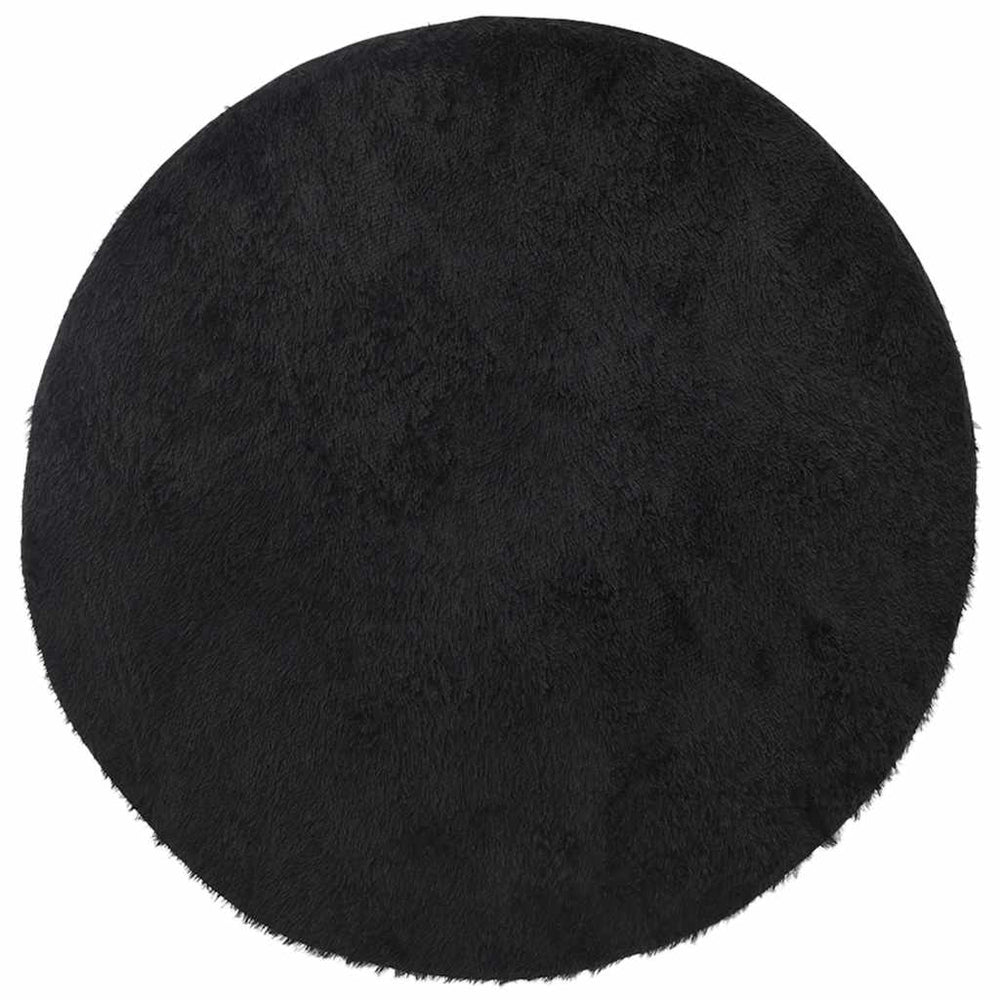 Schwarzer Shaggy Teppich NAVARRA 120x120 cm