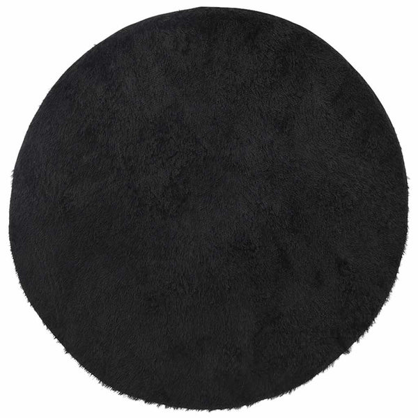 Schwarzer Shaggy Teppich NAVARRA 120x120 cm