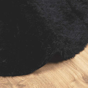 Schwarzer Shaggy Teppich NAVARRA 120x120 cm