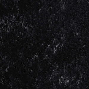 Schwarzer Shaggy Teppich NAVARRA 120x120 cm