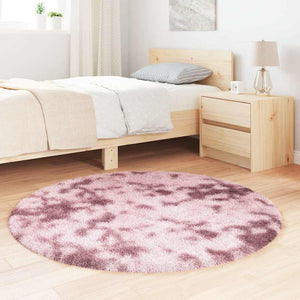 Shaggy Teppich Altrosa 120x120 cm
