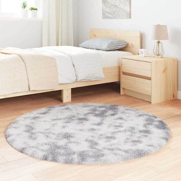 Shaggy Teppich NAVARRA Silbergrau 120x120 cm