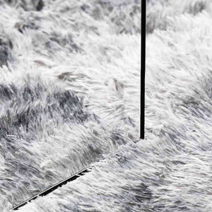 Shaggy Teppich NAVARRA Silbergrau 120x120 cm