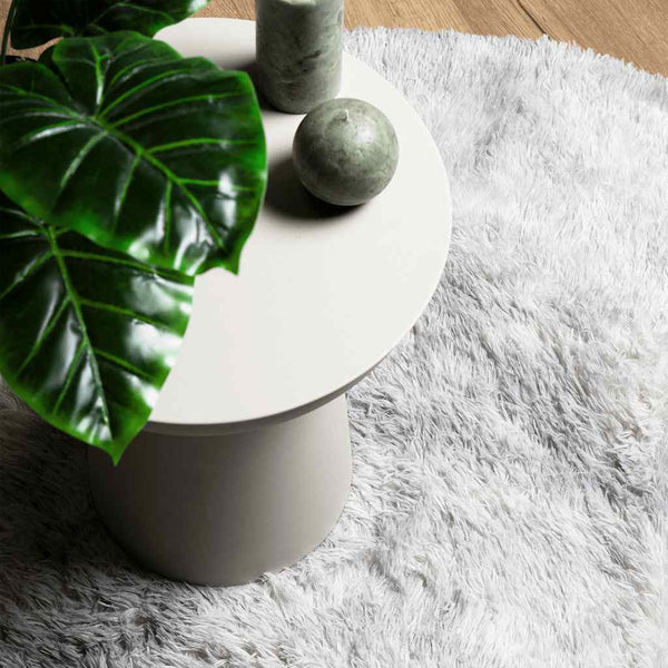 Shaggy Teppich NAVARRA Silbergrau 120x120 cm