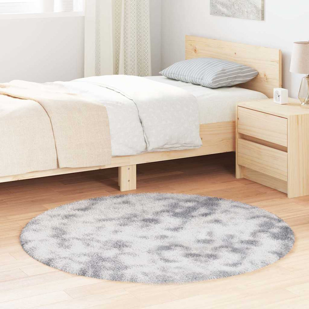 Shaggy Teppich NAVARRA Silbergrau 120x120 cm