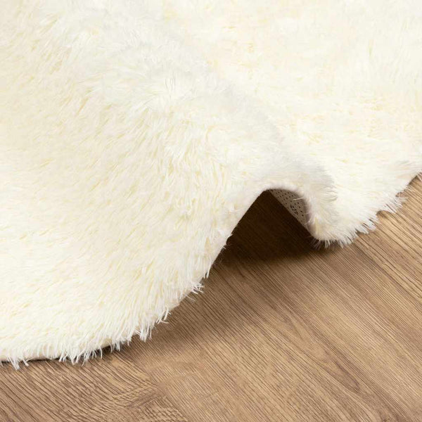 Shaggy Teppich Creme 160x160 cm