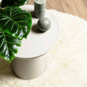 Shaggy Teppich Creme 160x160 cm