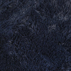 Marineblauer Shaggy Teppich NAVARRA, 160x160 cm