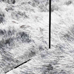Shaggy Teppich Silbergrau 160x160 cm