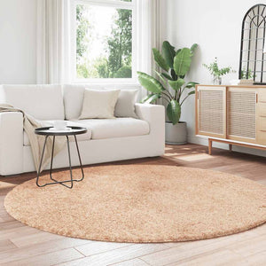 Beiger Shaggy Teppich NAVARRA, 200x200 cm