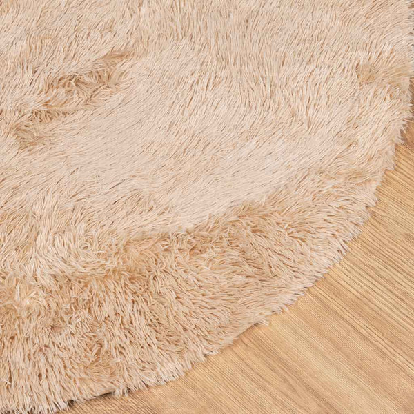 Beiger Shaggy Teppich NAVARRA, 200x200 cm