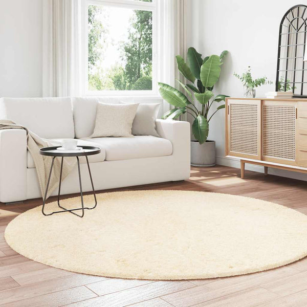 Shaggy Teppich Creme 200x200 cm