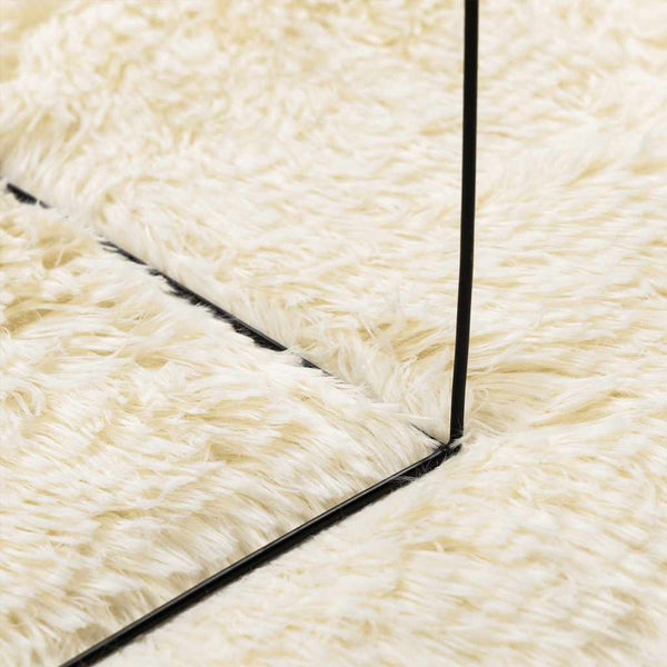 Shaggy Teppich Creme 200x200 cm