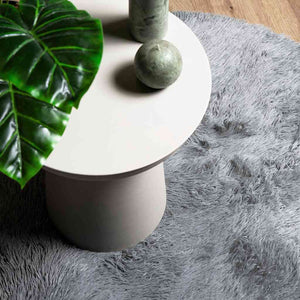 Shaggy Teppich Hellgrau 200x200 cm