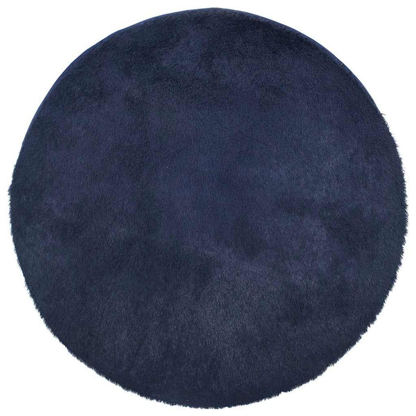 Marineblauer Shaggy Teppich 200x200 cm