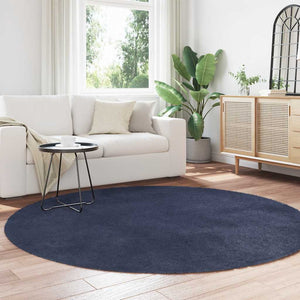 Marineblauer Shaggy Teppich 200x200 cm