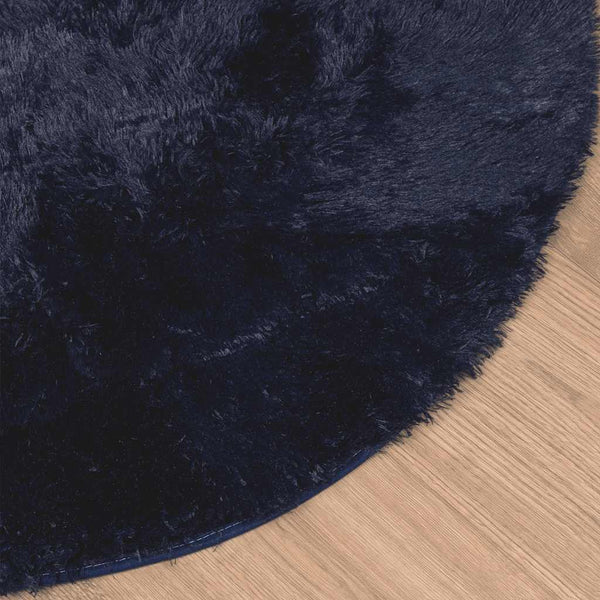 Marineblauer Shaggy Teppich 200x200 cm
