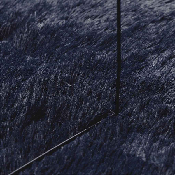 Marineblauer Shaggy Teppich 200x200 cm