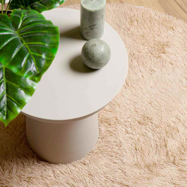 Shaggy Teppich NAVARRA Beige 240x240 cm