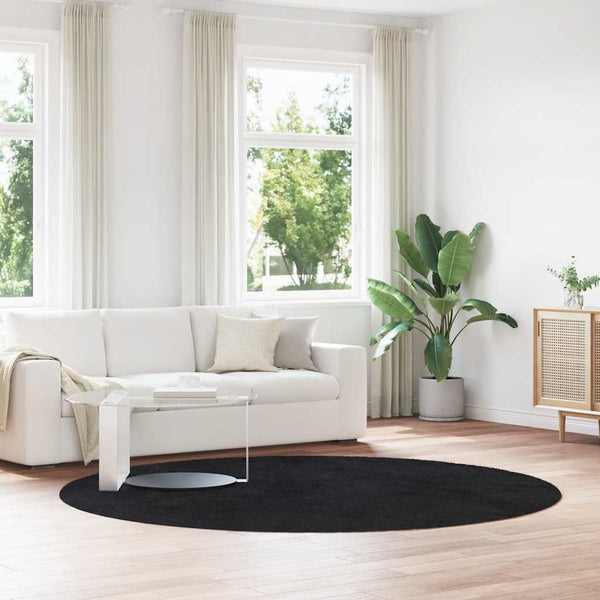 Schwarzer Shaggy Teppich NAVARRA 240x240 cm