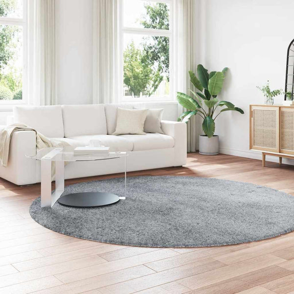 Shaggy Teppich Hellgrau 240x240 cm