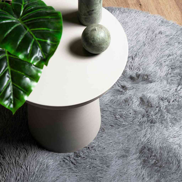 Shaggy Teppich Hellgrau 240x240 cm