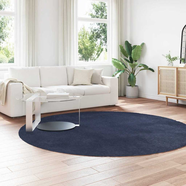Marineblauer Shaggy Teppich 240x240 cm