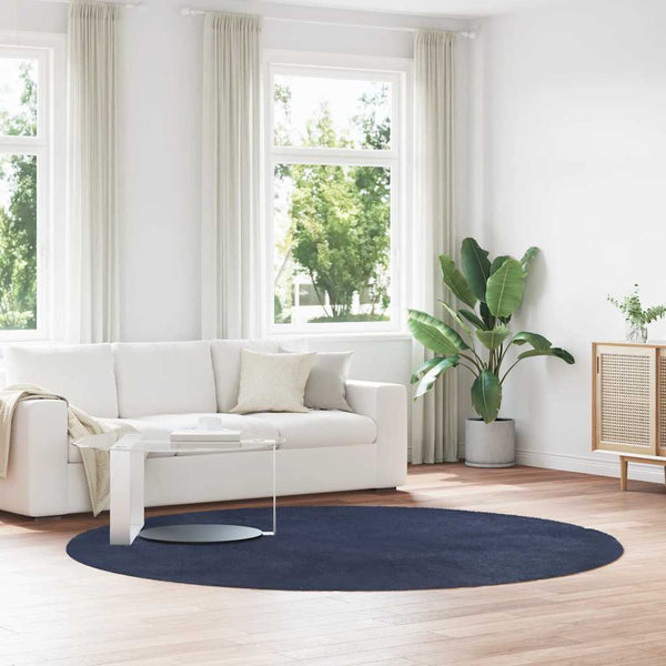 Marineblauer Shaggy Teppich 240x240 cm