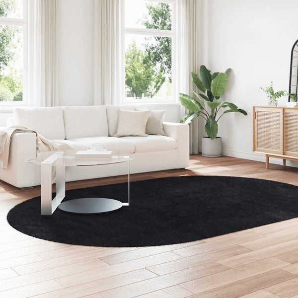 Schwarzer Shaggy Teppich NAVARRA 300x200 cm