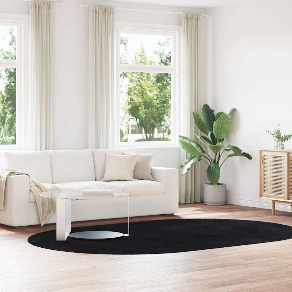 Schwarzer Shaggy Teppich NAVARRA 300x200 cm