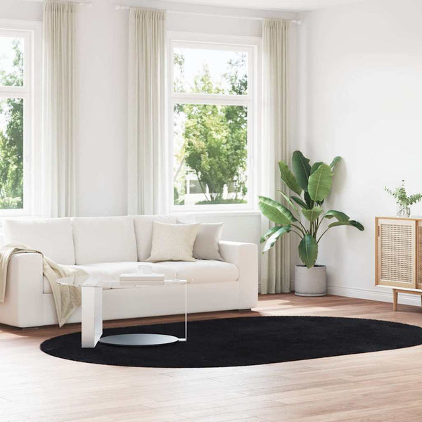 Schwarzer Shaggy Teppich NAVARRA 300x200 cm