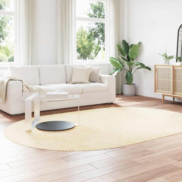 Shaggy Teppich Creme 300x200 cm