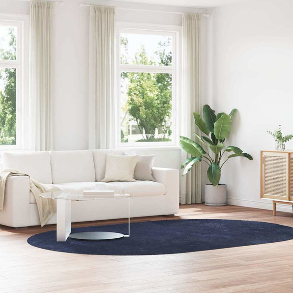 Marineblauer Shaggy Teppich 300x200 cm