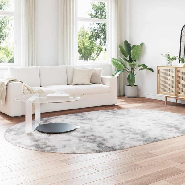 Shaggy Teppich Silbergrau 300x200 cm