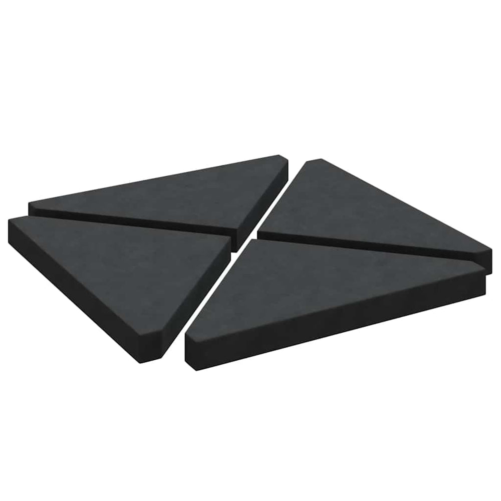 Schirm Gewichtsplatten 4er Set Granit Dreieck Schwarz