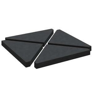 Schirm Gewichtsplatten 4er Set Granit Dreieck Schwarz