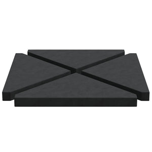 Schirm Gewichtsplatten 4er Set Granit Dreieck Schwarz