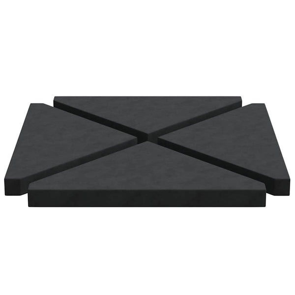 Schirm Gewichtsplatten 4er Set Granit Dreieck Schwarz