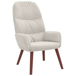 vidaXL Fauteuil relax crème velours