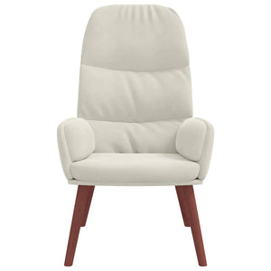 vidaXL Fauteuil relax crème velours
