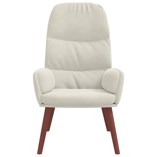 vidaXL Fauteuil relax crème velours
