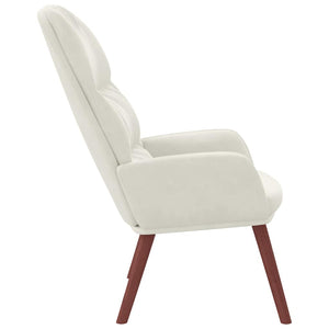 vidaXL Fauteuil relax crème velours