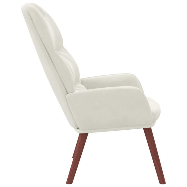 vidaXL Fauteuil relax crème velours