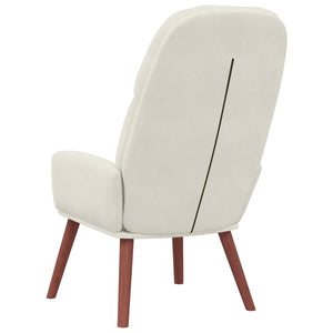 vidaXL Fauteuil relax crème velours