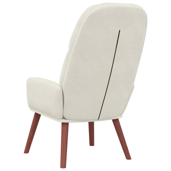 vidaXL Fauteuil relax crème velours